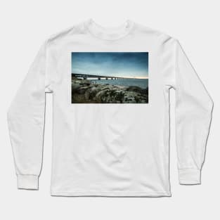 In the colorful evening light lies the Öresund Bridge, which connects Sweden and Denmark Long Sleeve T-Shirt